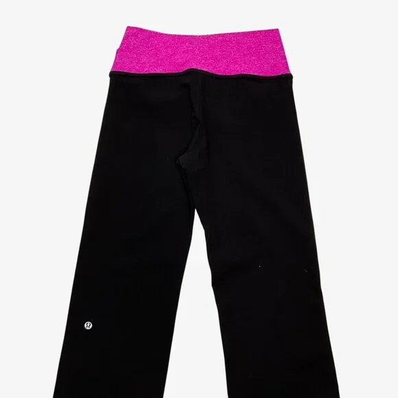 Lululemon Astro Pant Black Paris Pink Size 4 Reg Yoga Pilates - Picture 6 of 7